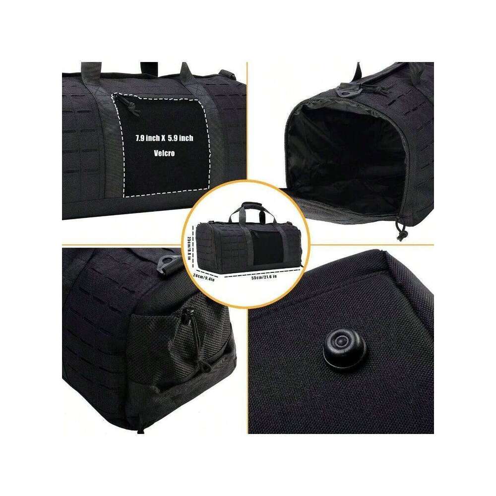 40L Tactical Duffle Bag Men Sport Gym Fiess Tote Travel Training Workout With Shoe Compartment Basketball Weekender