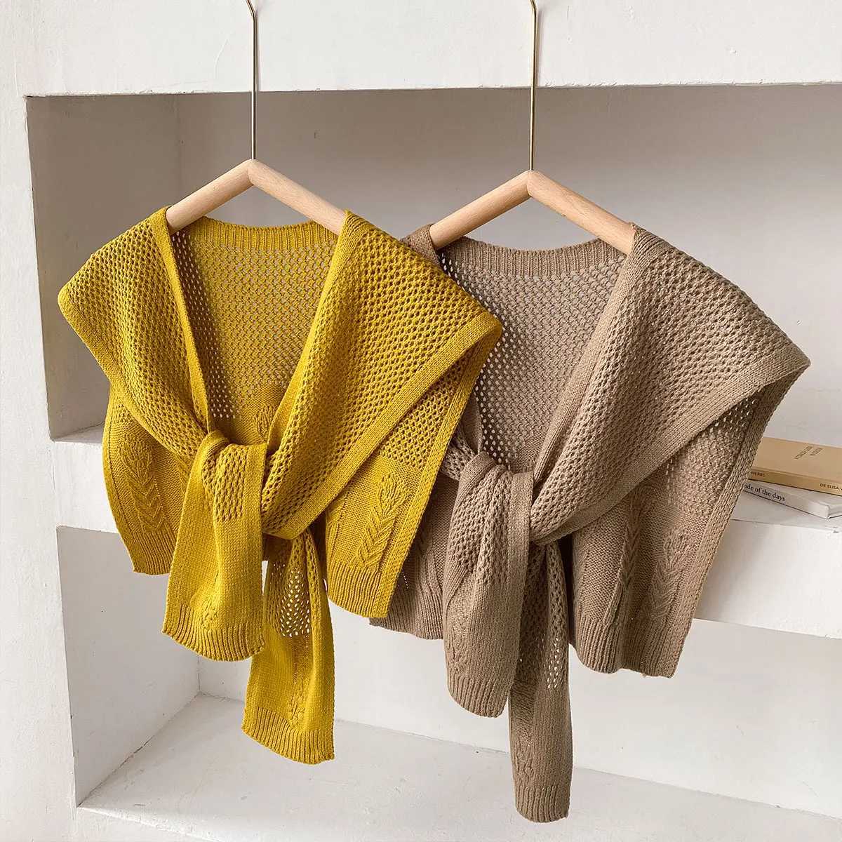 New Solid Color Knitted Shl Scarf Wen Highend Ces With Shirts Fashion Thin Neck Protectors For Spring and Autumn Y250918