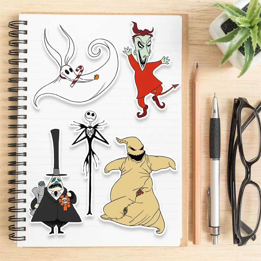 81624PCS Cartoon Halloween Horror Night Face Changing Collar DIY Phone Notebook Decoration Waterproof Stationery Sticker C250918