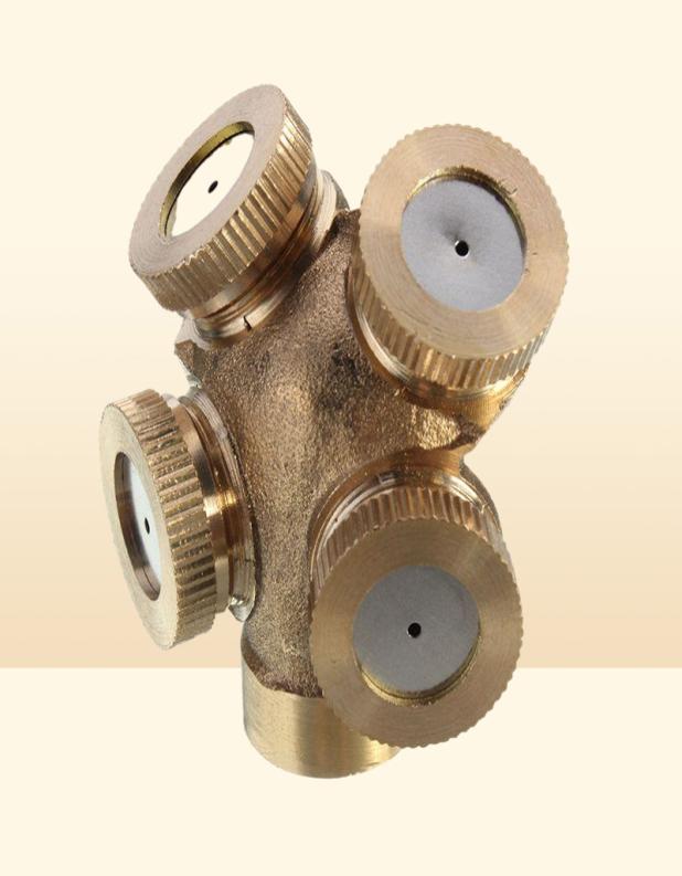 Hole Adjustable Brass Spray Misting Nozzle Garden Sprinkler Irrigation Fitting Watering Equipments6489418