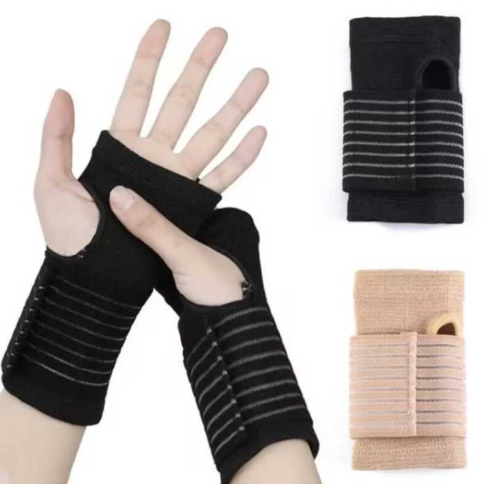 1 Pair Adjustable Soft Wristbands Bracers For Gym Sports Wristband Carpal Protector Breathable Wrap Band Strap Wrist Support J251211