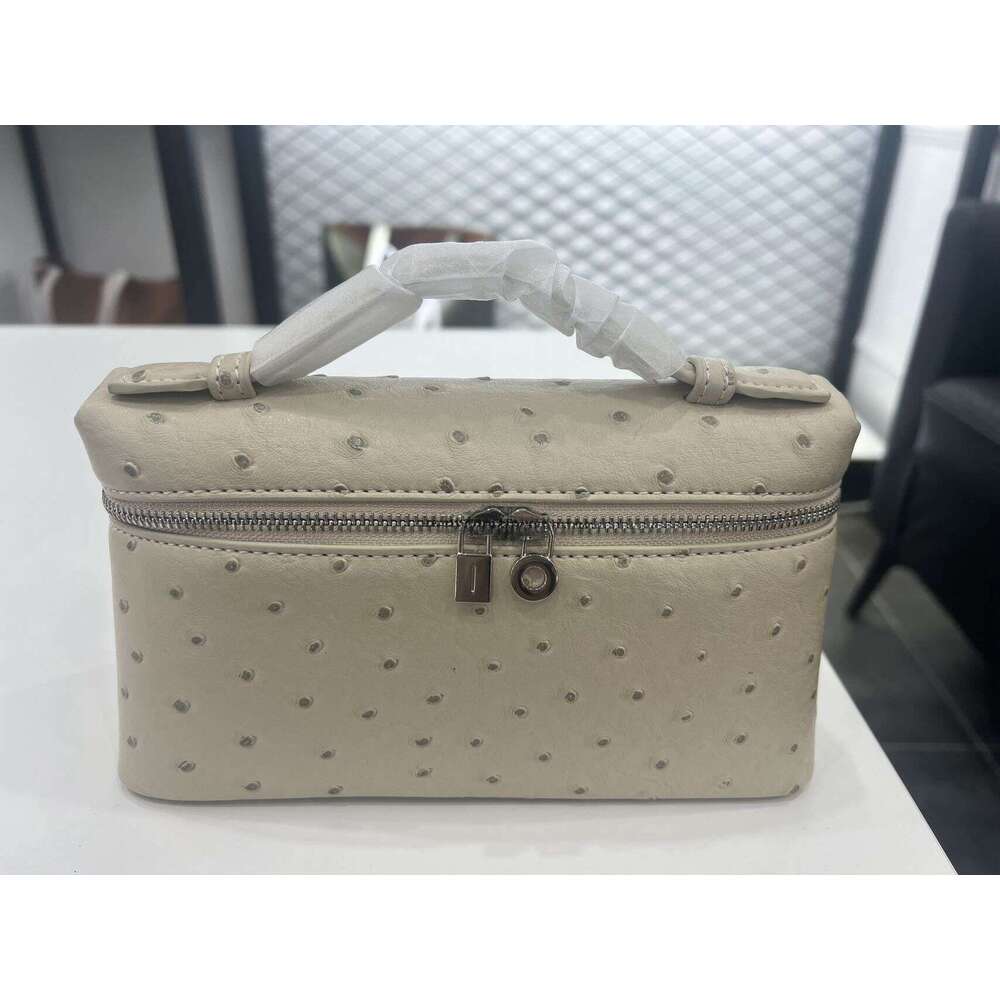 Designer Bags Fashion Tote Bags Handbag LP19 Lunch Box Genuine Leather Ostrich Grain GIGI Style Makeup Handbag Crossbody Shoulder Bag for Women Fashio