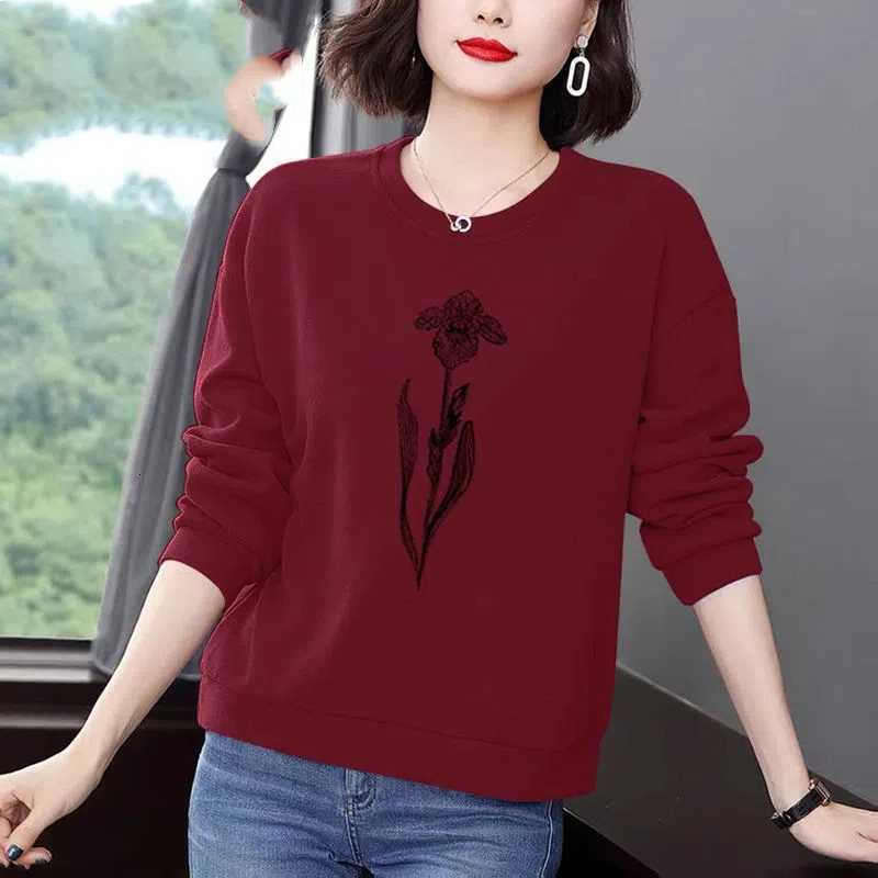 Simplicity Casual AutumnWinter New Womens ONeck Printing 3D Fashion Allmatch Loose Long Sleeve Pullovers Sweatshirts TopsZ250918