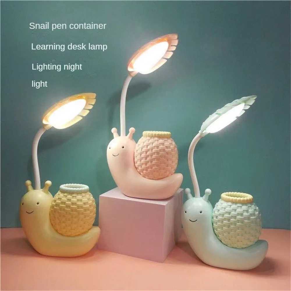 Cartoon LED Snail Desk Lamp Children Bedroom Night Light Reading Study Birthday Christmas Gift Home Decorations Eye Protection C250918