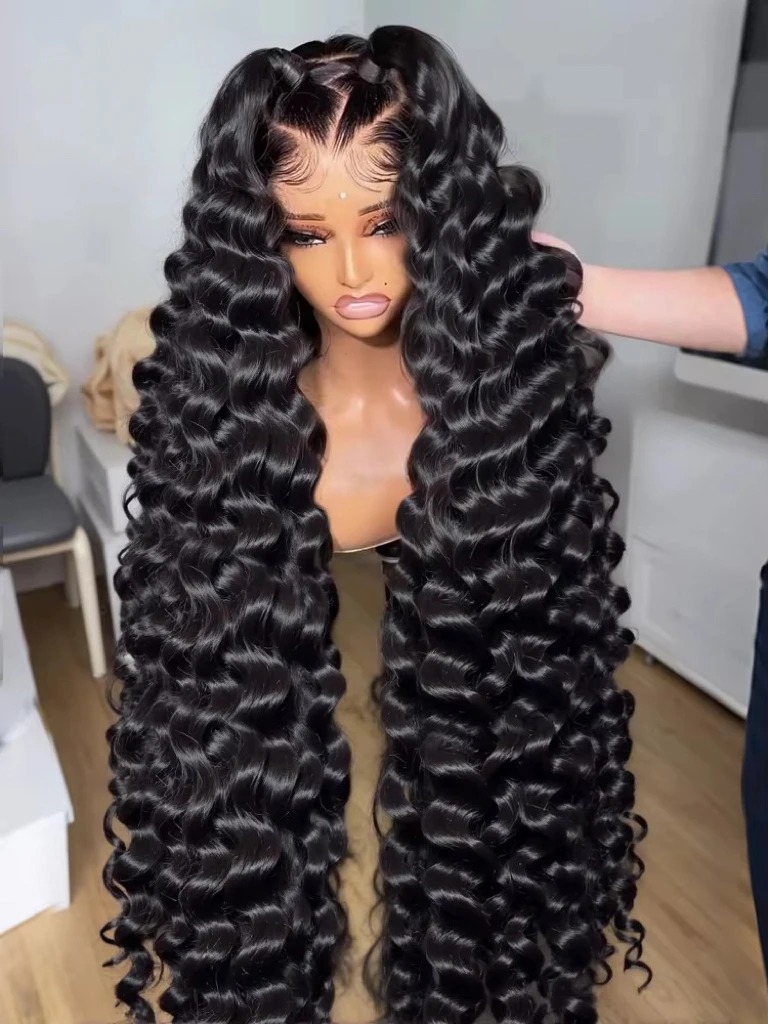 Loose Wave Human Hair Wig 13x6 Hd Lace Frontal Wig Brazilian Loose Deep Wave Wig High Density Curly Human Hair Wigs For Women 200 Density