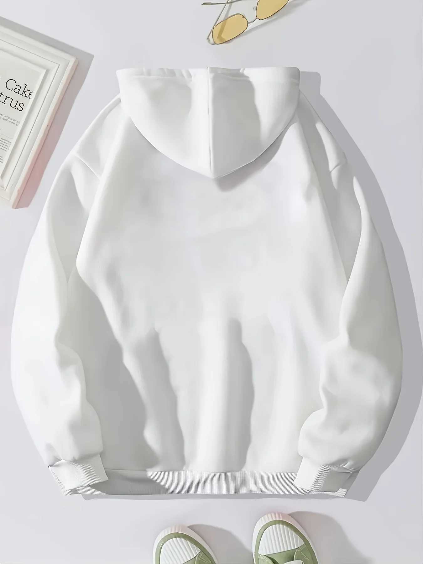 Butterfly Print Hooded 2025 Autumn Winter Sweatshirt Women Casual Style Pullover Soft Fabric Long Sleeves ClothingZ250918