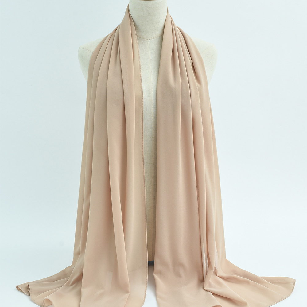 K1952 Korean version of the autumn and winter scarf women's solid color high-end versatile long thick warm neck protection multifunctional shawl 