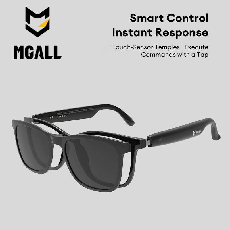 MGALL Smart Bluetooth Glasses Earphones MG-C08 Wireless Bluetooth Headset Detachable Magnetic Anti-Blue Light Sunglasses Earbuds