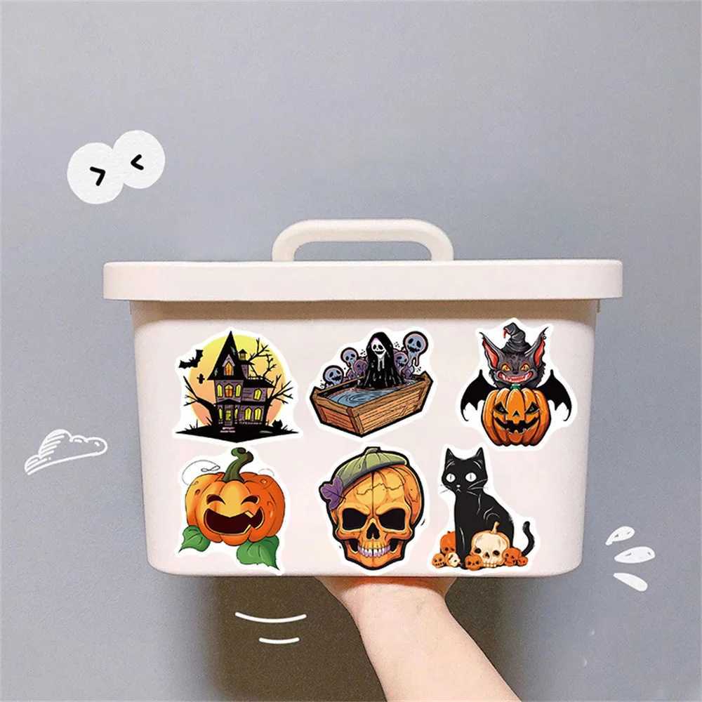 New Hot 50pcs Cartoon Halloween Series Non Repetitive Graffiti Stickers DIY Laptop Luggage Phone Waterproof Decoration Kids Gift C250918
