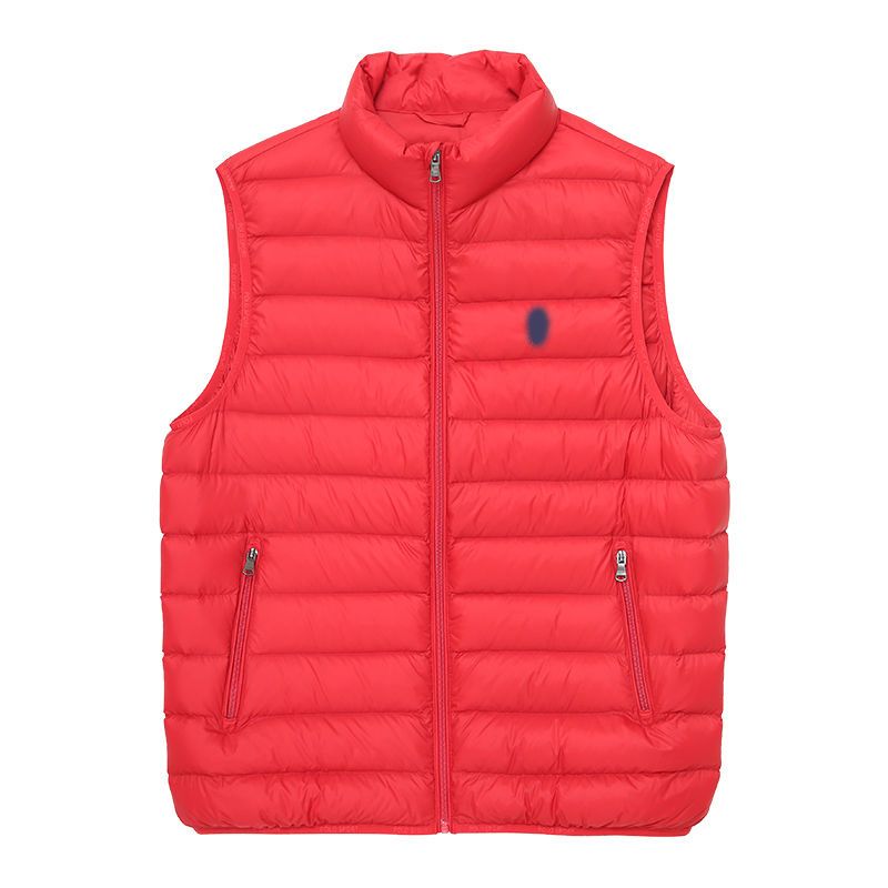 25ss Vest Polo Jacket Mens Body Warmer men designer Horse Embroidery Zipper White Duck Down Veste Sans Manche Polo Puffer Vest Designer Mens Gilet Men Bodywarmer