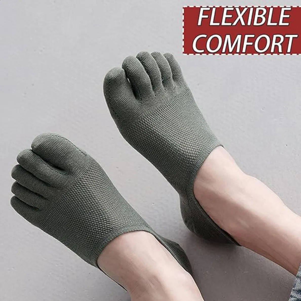 Man Slipper Toe Socks Mesh Hollow No Show Ankle Short Socks Sports SweatAbsorbing Cotton Breathable Five Finger Boat Sock 250918