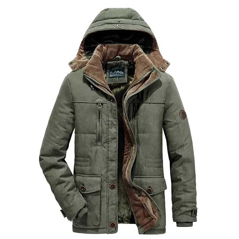 Waterproof Fleece Hooded Men Outdoor Jacket Mens Coats Hat Windbreakers Parka Men New Mens Leisure Velvet Thick Warm Coat L2509181