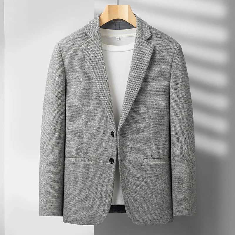 2025 Mens HighEnd Boutique Wool Suit Casual Business Top Coat Fashion Gentleman Party Four Seasons Elegant Tailored Suit Z250918