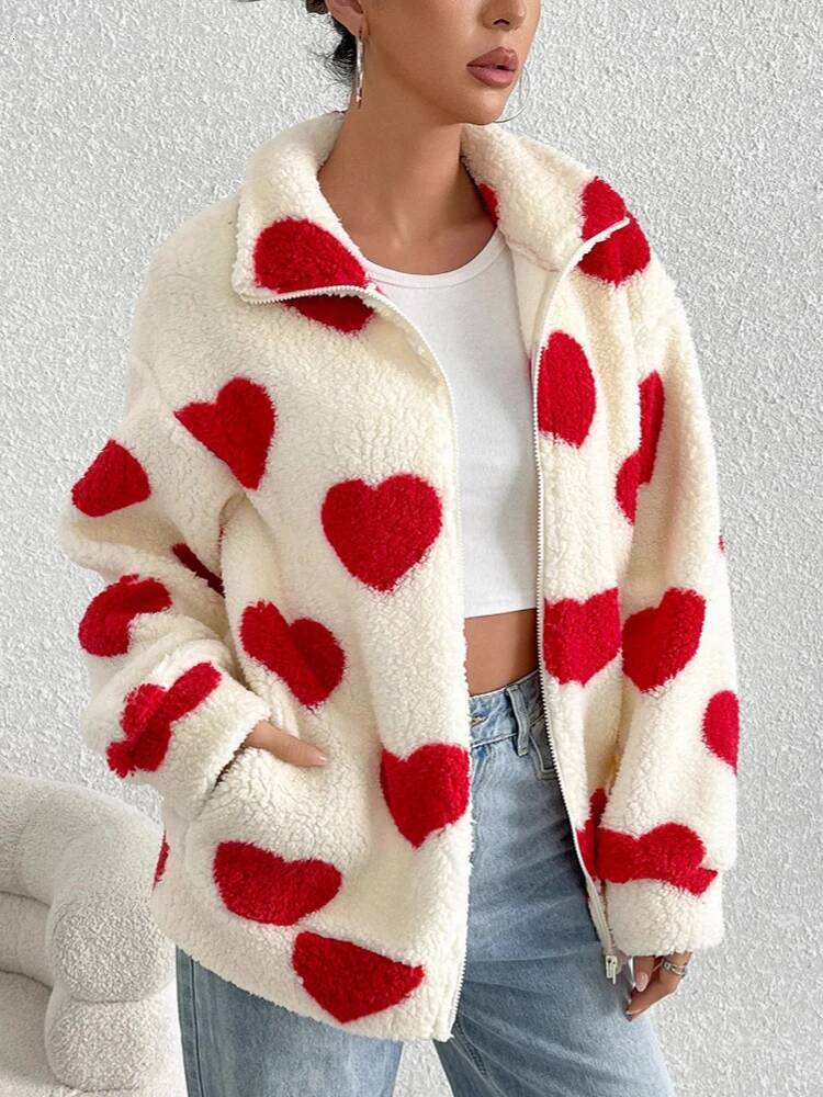 Fleece Winter Warm Plush Zipper Jacket,Casual Womens Clothing,Fleece Coat,Winter Clothes For Women Outerwears ddmysept