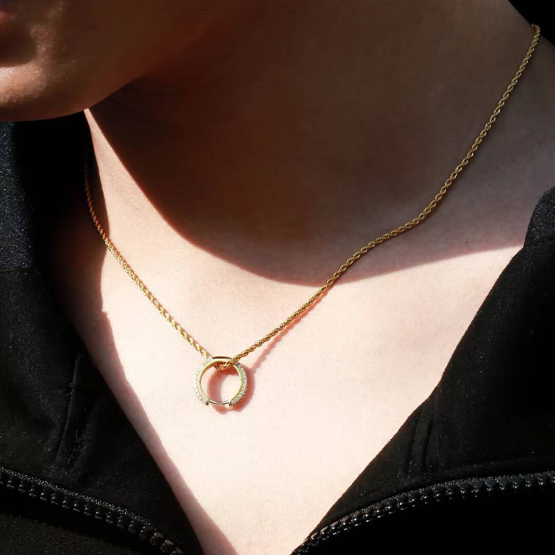 KRKC Pure Gold Rope Chain 18k Real Filled Gold Chain Solid Gold Cuban Chain Necklace for Men Women