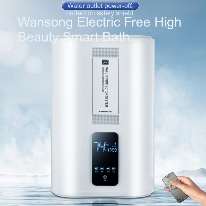 Wansong Electric Water Heater, Vertical Storage Type, Power Cut During Water Out, High Efficiency & Hygiene ABS housing-NO02