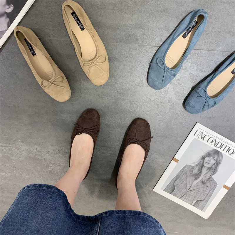 2025 Soft Sole Leopard Shoes Woman Bowtie Flock Ballet Flats Barefoot Loafers Ladies Daily Mocassines Slip On Dress Office Shoes W250918