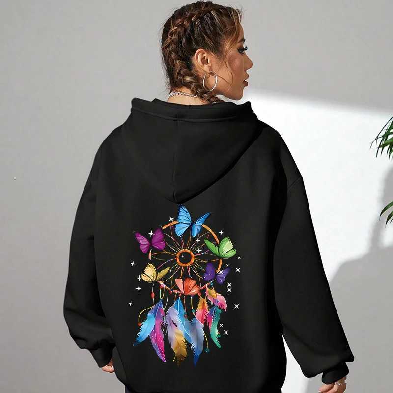 90S Feather Dreamcatcher Women Fashion Hoodies Harajuku Graphic Sweatshirt Femme Dream Catcher Womens Hooded Clothes StreetwearZ250918
