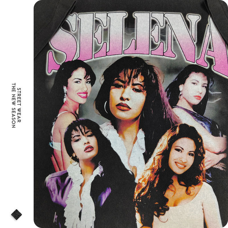 2025 Hot Sale Selena Quintanilla Tribute Tee Unisex Graphic T-Shirt Music Lover Gift Vintag Pure Cotton Men's Tshirt