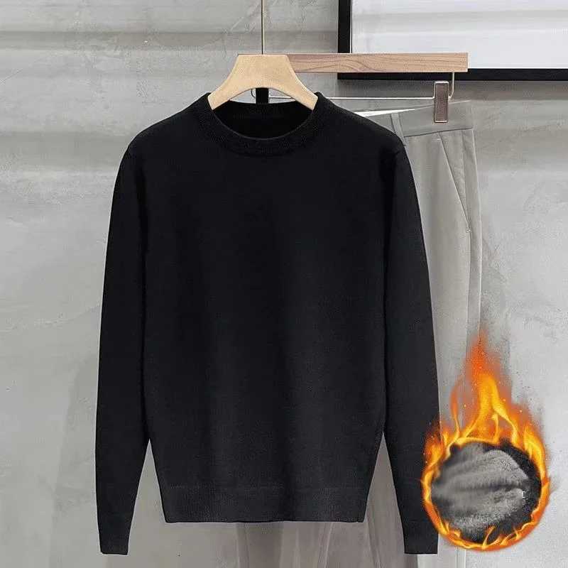 Mens Long Sleeve Knit Pullover Sweater Autumn Winter Thermal Warm Classic Sweater Lightweight Camel Blue Comfortable SweaterZ250918