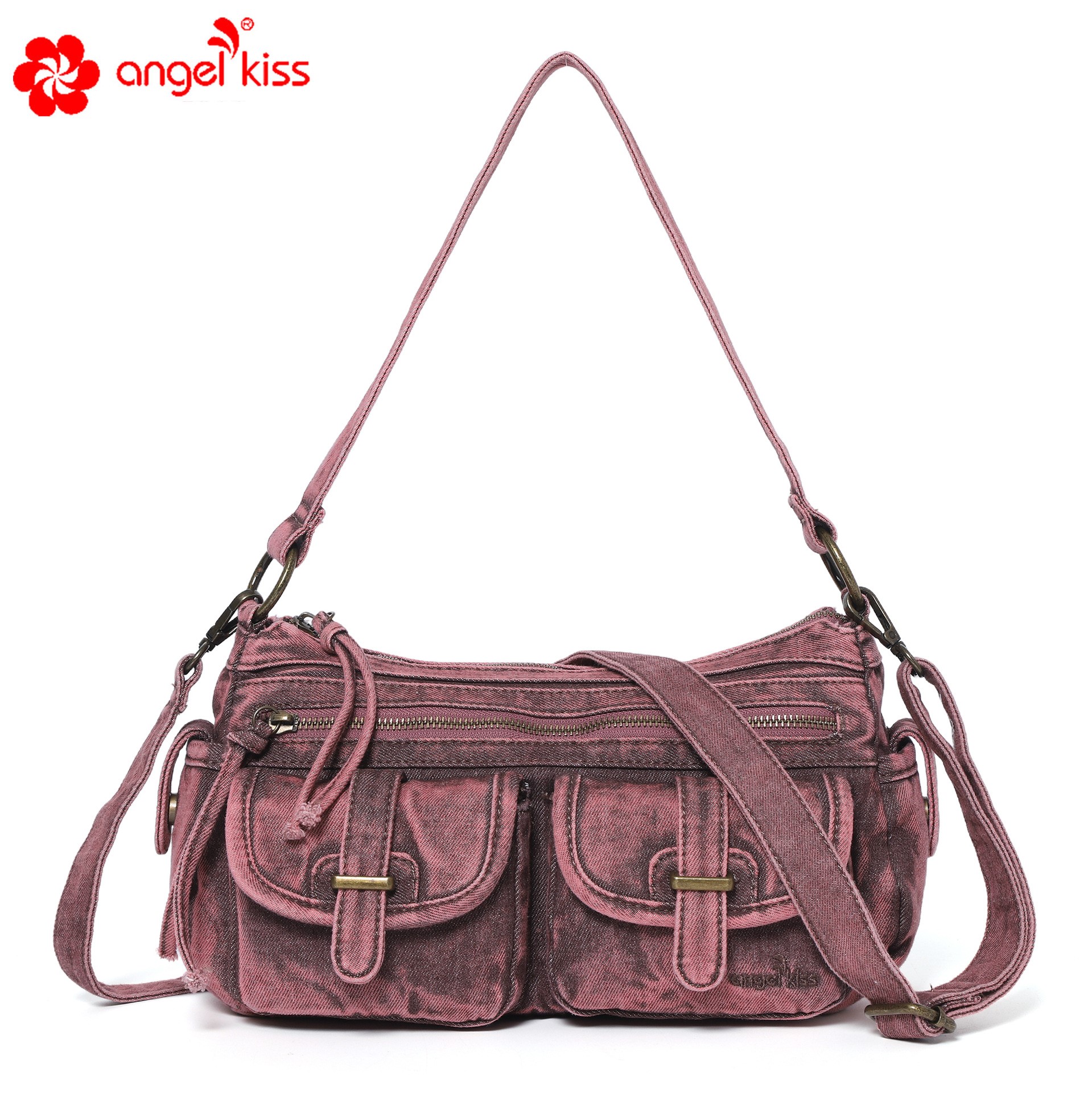 Anglekiss free shipping trendy handbag large capacity single shoulder crossbody soft leather women's bag new
