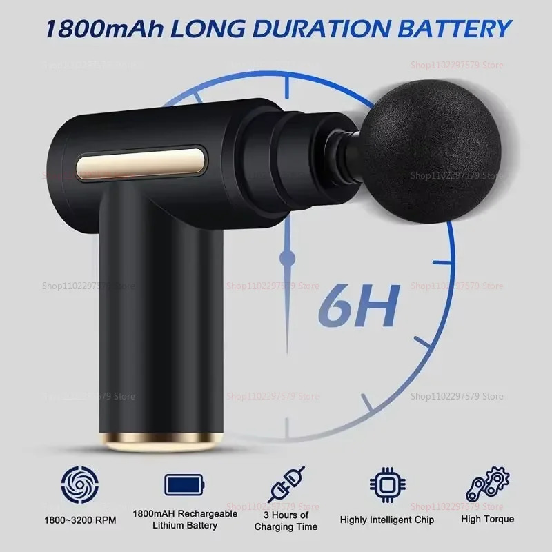 Mini Massage Gun High Configuration Charging Fascia Gun Vibration Massage Gun Muscle Relaxation Massager Portable Fitness Device 250917