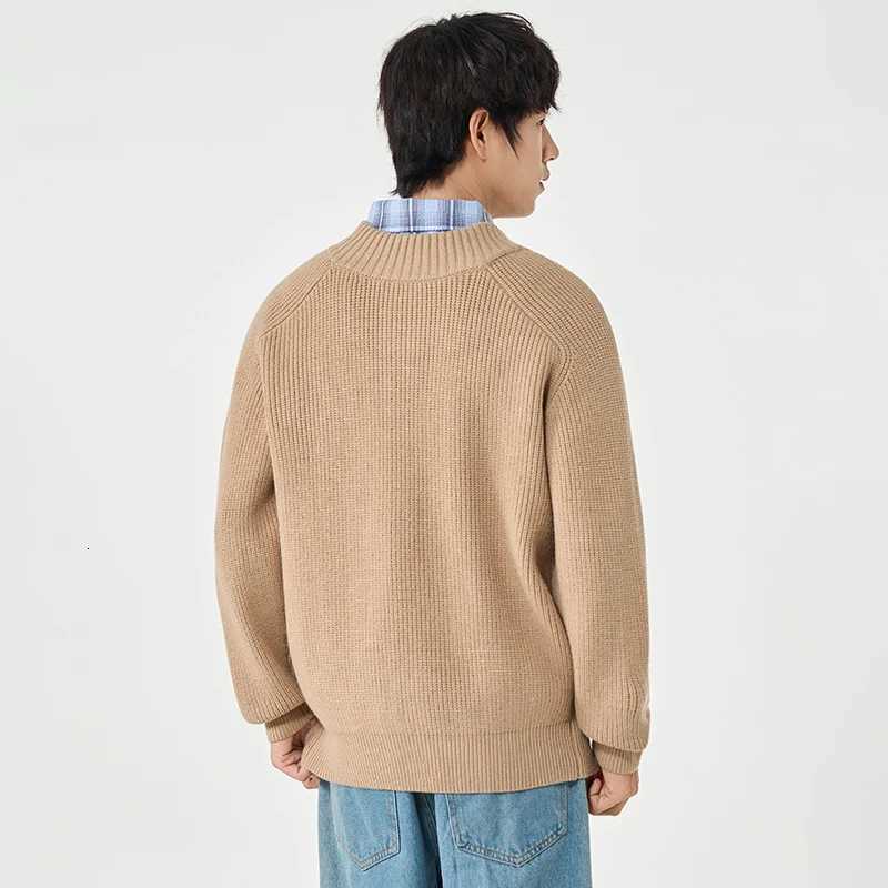 New Autumn Winter Mens Outdoor Sports Casual Sweater Cardigan Comfortable Versatile Breathable and Cold Resistant Warm JacketZ250918