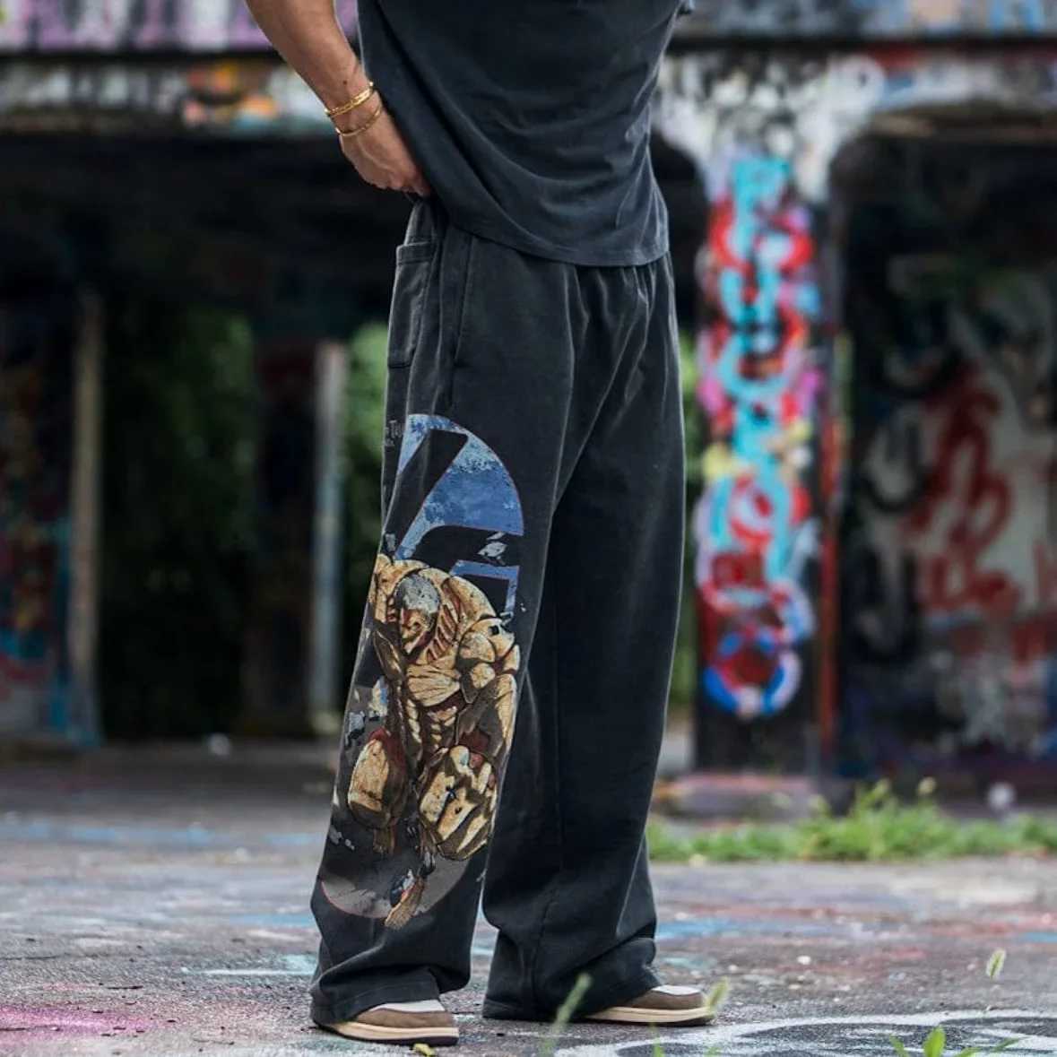 Hip Hop Attack on Titan Pants Men Baggy Popular Trouser Wide Leg Harajuku New Y2k Strtwear Casual Vintage Joggers Men Clothing X250918