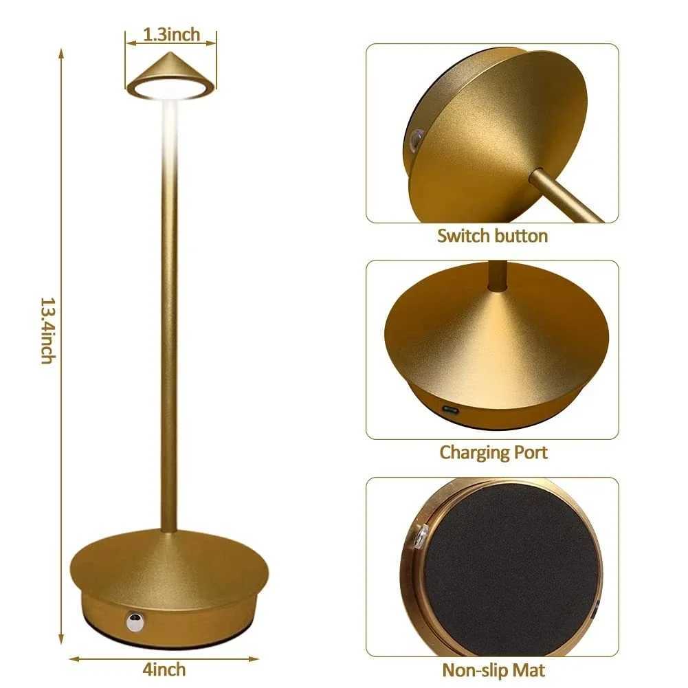 Rechargeable Table Lamp Creative Dining Touch Led Hotel Bar Coffee Pro Table Lamp Lampada Da Tavolo Decorative Desk Lamp C2509181