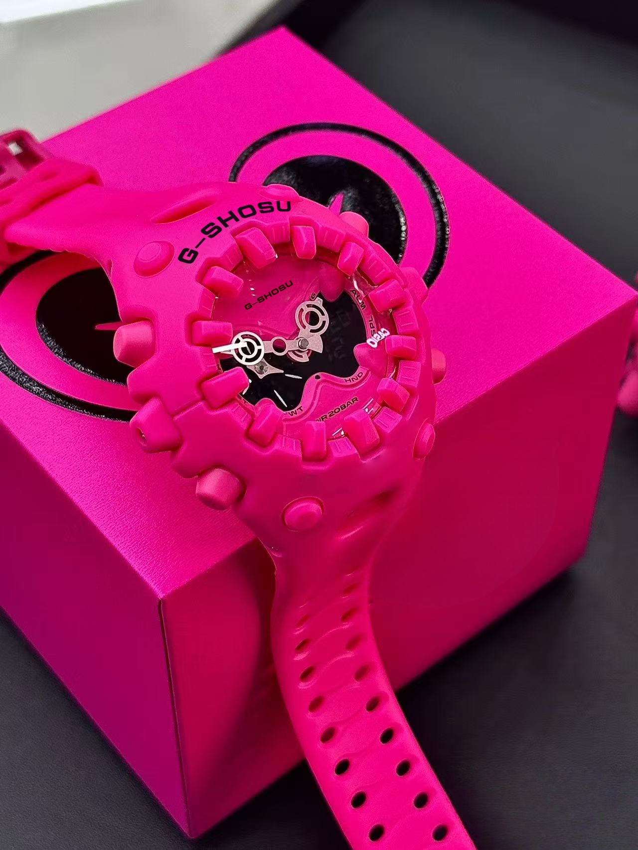 Iced Out Watch Full Function Unisex Sports Digital Electronic Watch Waterproof Large Dial LED Dual Display Oak Series G22