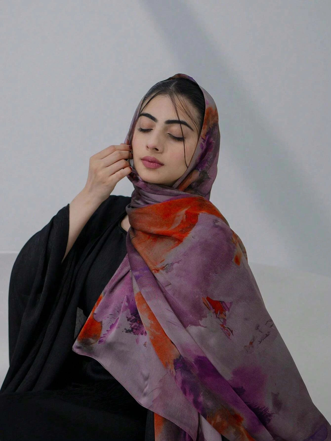 Womens Watercolor Hijab Scarf Bandana Headband Vintage Beach 180cm Long Handkerchief Bohemia Muslim Accessories 250917