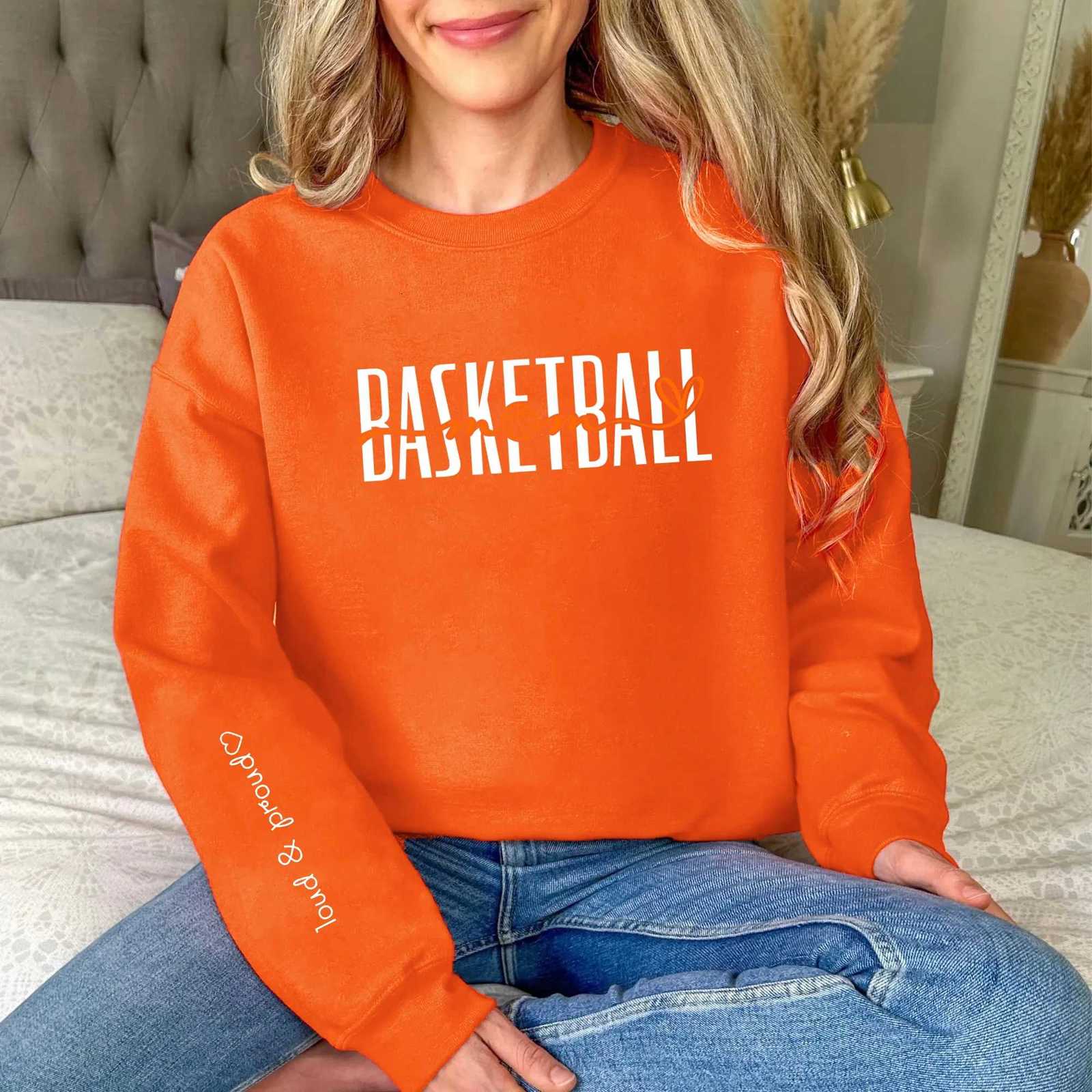 Basketball Mom Printing Woman Pullovers Y2K Autumn Crewneck Sweatshirt Casual Loose Clothing Fleece Hip Hop Womens SportswearZ250918