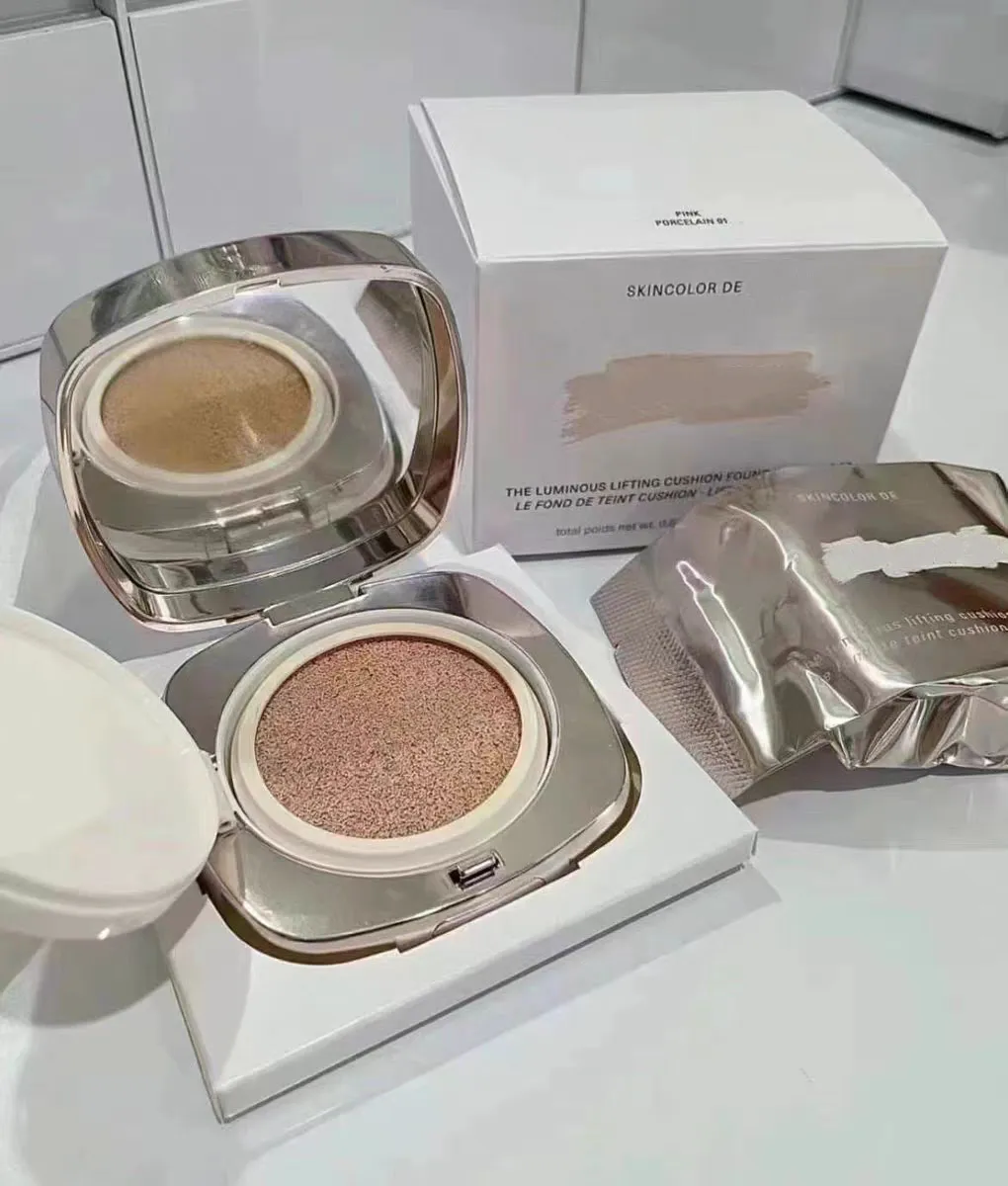 The luminous lifting cushion foundation 12g 2pcs face powder high coverage concealer foundations makeup palette 2colors #01 #03 brand beauty cosmetics