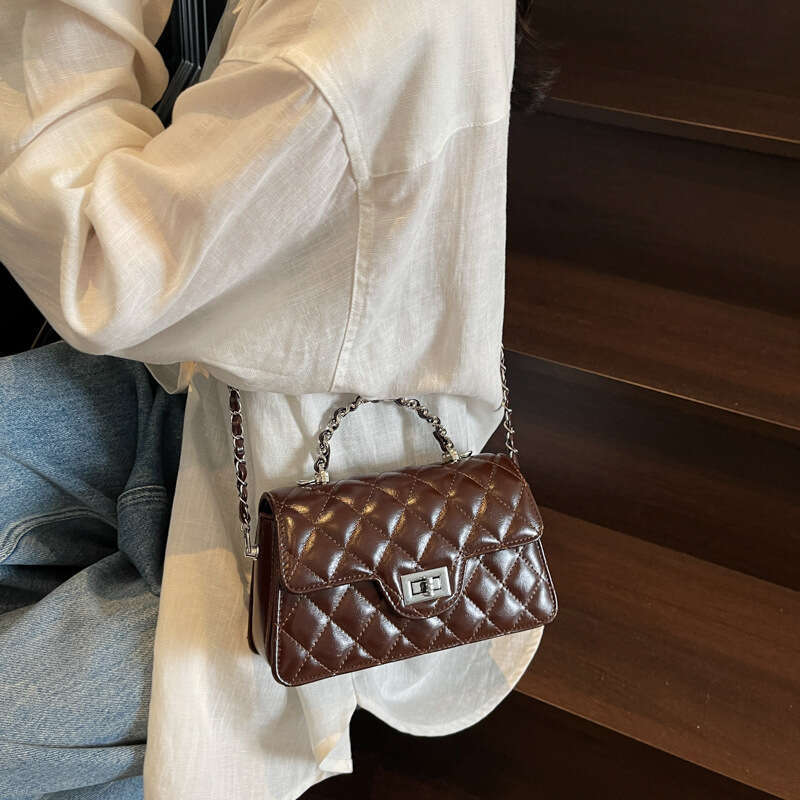 Quilted Chain Small Square Bag Women's Bag 2025 New Versatile Shoulder Tote Bag Designer Bag Crossbody Bag Simple Handbag Underarm Bag