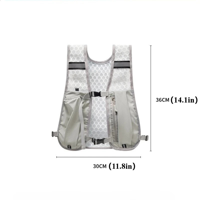 For Biking Running Storage Vest Lightweight Running Vest Reflective Hydration Water Chest Pack With Phone Storage Pocket 250731