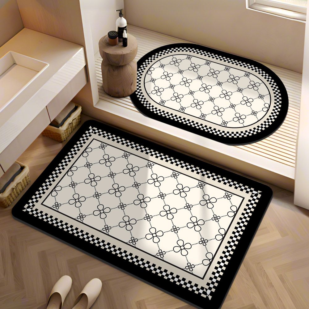 Soft Diatom Mud Toilet Bathroom Floor Mat Small Fragrant Wind Absorbent Carpet Household Anti-skid and Anti-drop Bedroom Carpets H260226