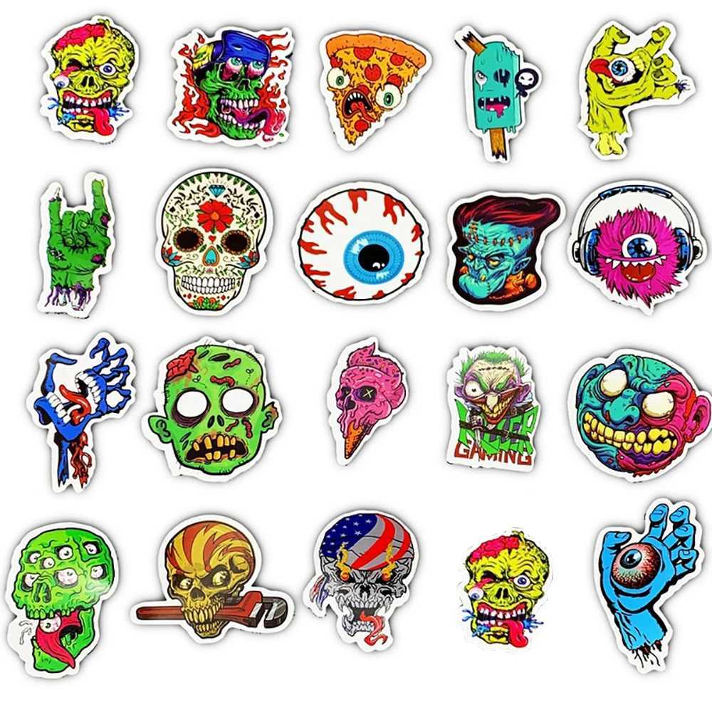 103050PCS Horror Series Skull Zombie Cool Stickers Laptop Guitar Luggage Waterproof Graffiti Sticker Decal Kid Classic Toys C250918