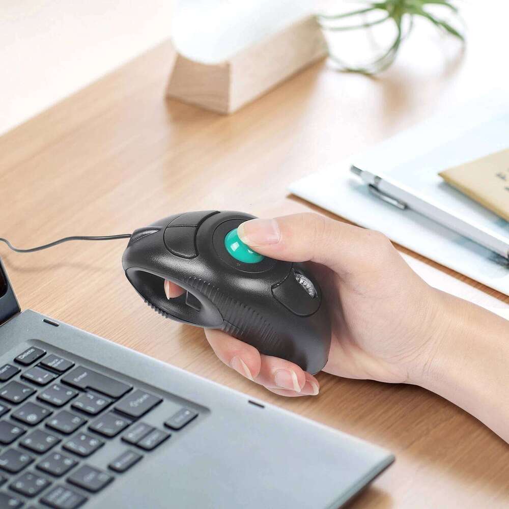 Air Mouse Trackball Left And Right Universal Wired Or Wireless Ergonomics Design Light Weight Portable Rest Work Meeting Use