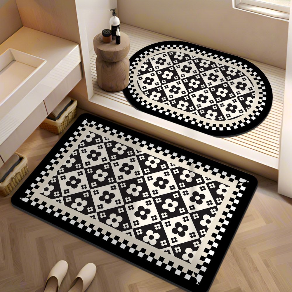 Soft Diatom Mud Toilet Bathroom Floor Mat Small Fragrant Wind Absorbent Carpet Household Anti-skid and Anti-drop Bedroom Carpets H260226