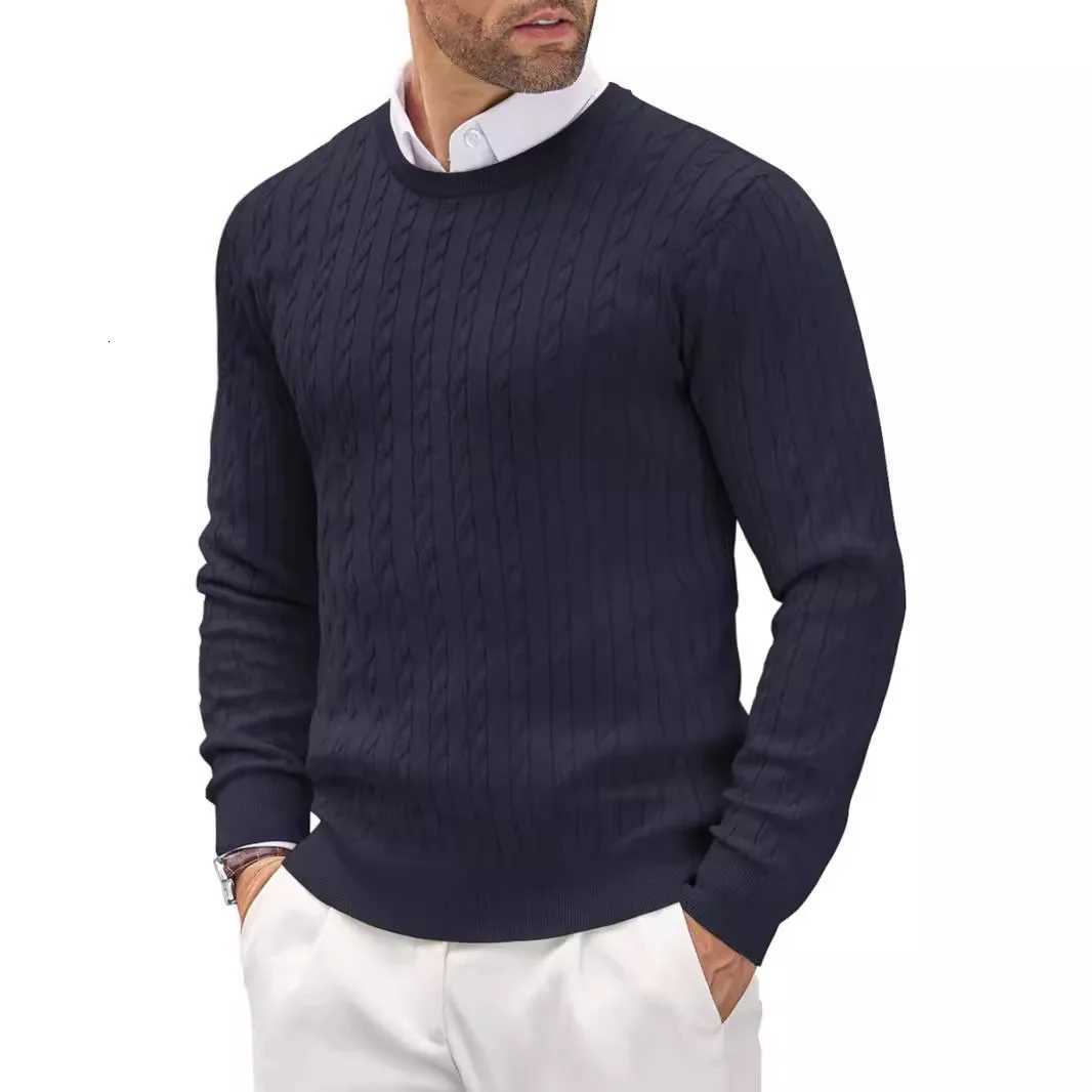 New Mens Round Neck Knitted Sweater for Autumn and WinterZ250918