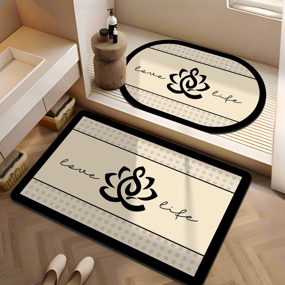 Soft Diatom Mud Toilet Bathroom Floor Mat Small Fragrant Wind Absorbent Carpet Household Anti-skid and Anti-drop Bedroom Carpets H260226