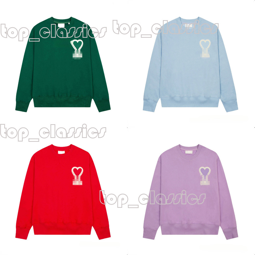 Hoodie Pari Designer Mens Zip Up Hoodie Man Woman Fashion Classic Am Hooded Sweater Embroidered Red Love Winter Round Neck Jumper Couple Sweatshirts 21b