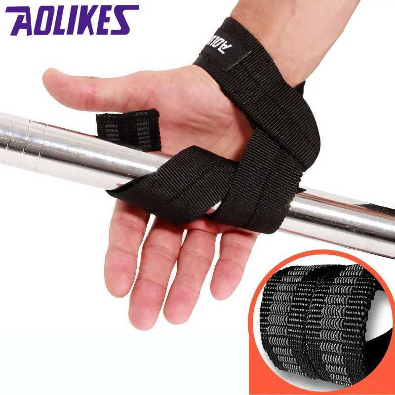 AOLIKES 2PcsLot Sport Wrist Support Professional Adjustable Weight Lifting Bodybuilding Wristband Gym Strap Protection Wrist J251211