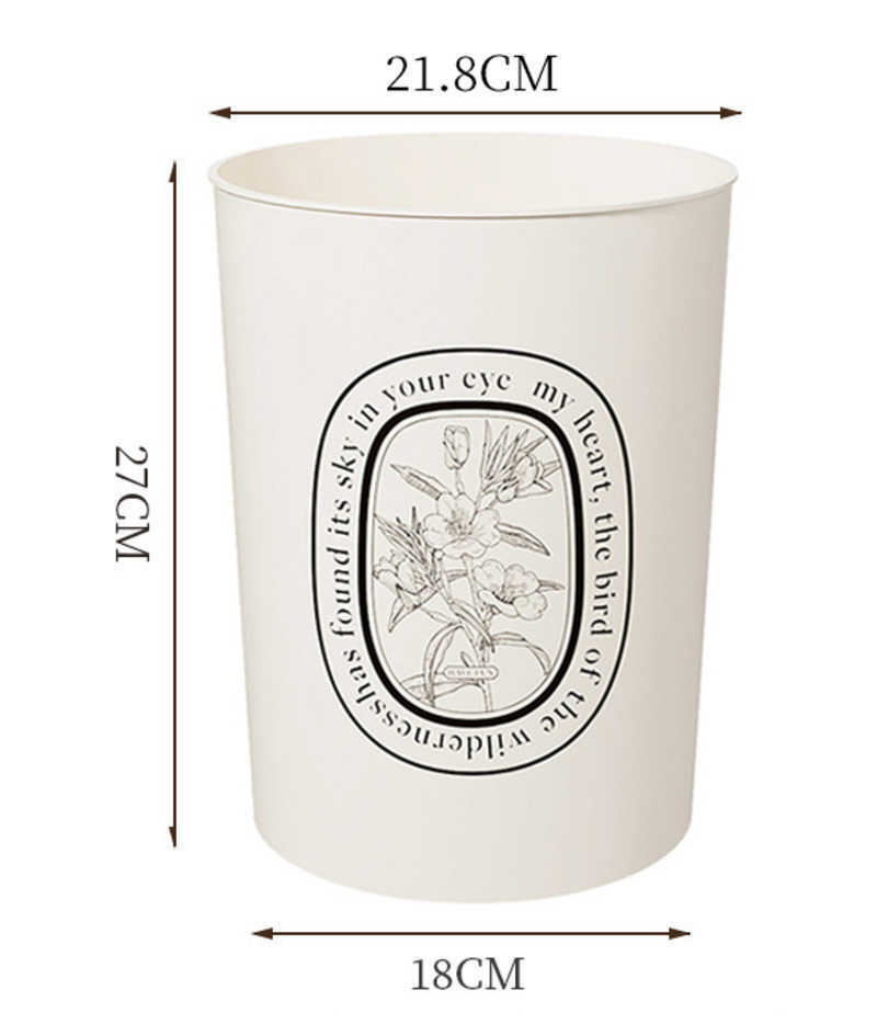 Trash Can with Lid Kitchen Storage Large Capacity American Style Bathroom Wind Lid Trash Modern Lid Spring French Style Bin C250918