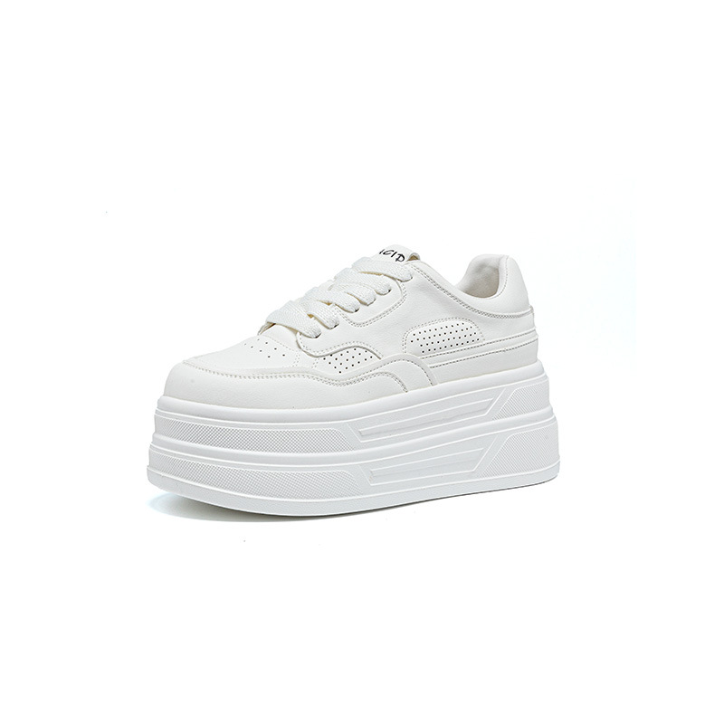 Sneakers For Women Casual Shoes Autumn New Thick Soled Flat Height Increasing Casual Sports Shoes Big White Shoes Ddmysaturn
