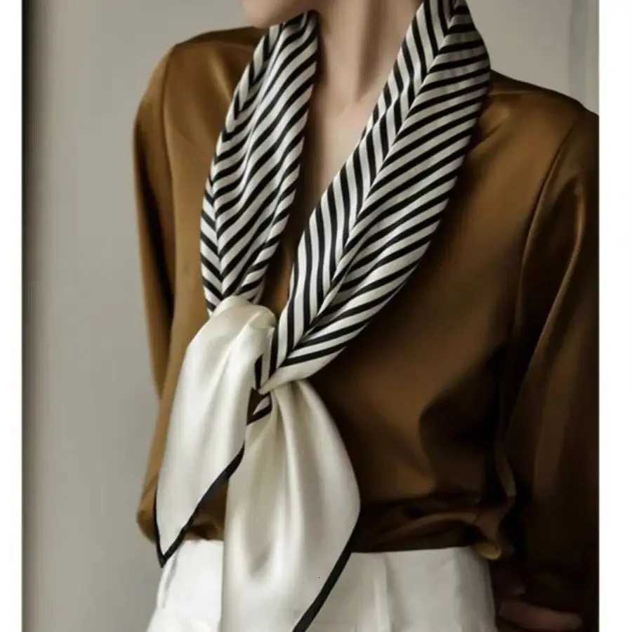 New 9090cm Silk Scarf Scarftop Hears For Wan Fashion Seasons Hair Accories Hijab Foard Bandana shl scarf Y250918