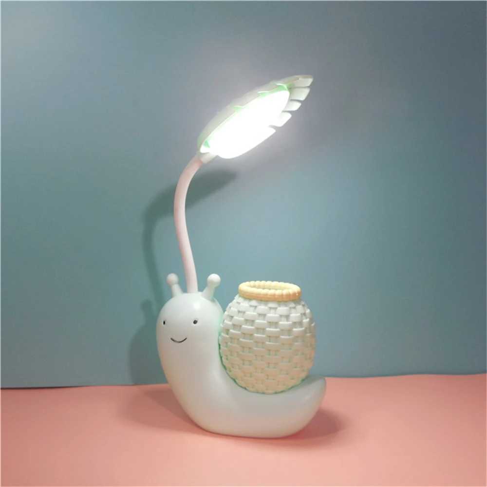 Cartoon LED Snail Desk Lamp Children Bedroom Night Light Reading Study Birthday Christmas Gift Home Decorations Eye Protection C250918