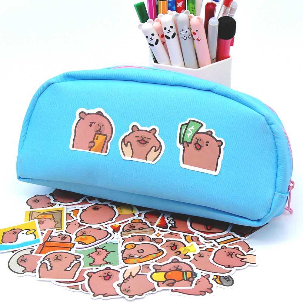 1050100pcs Capybaras Stickers Cartoon Cute Decals Toy Stationery Guitar Phone Bicycle Laptop Luggage Car Graffiti Kids Sticker C250918