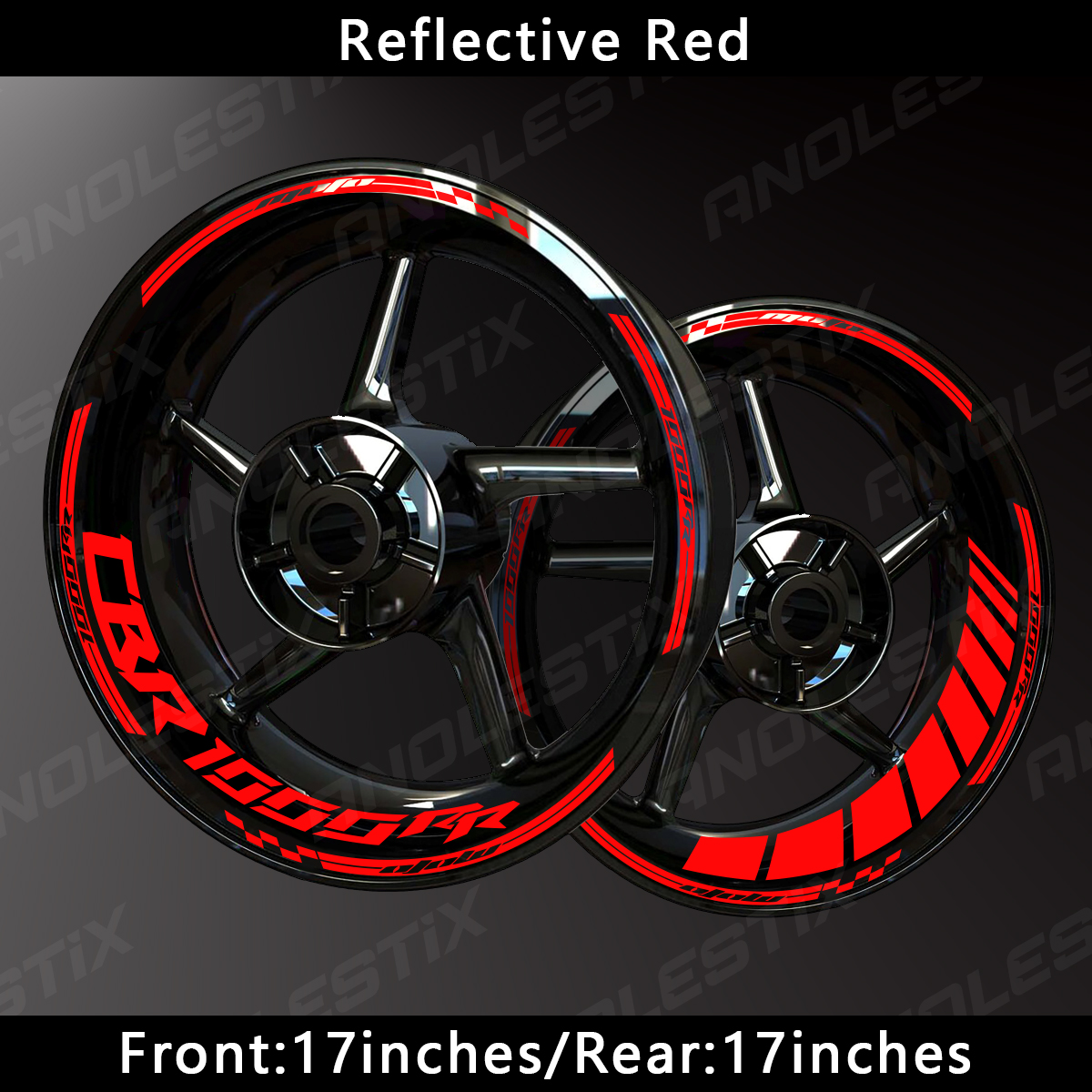 For Honda CBR 1000RR AnoleStix Reflective Motorcycle Wheel Sticker Hub Decal Rim Moto Stripe Tape Customized