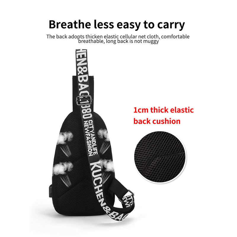 The glow-in-the-dark anti-theft chest bag is trendy and casual, with a slanted cross that is waterproof and wear-resistant